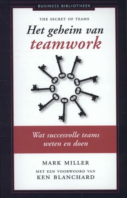 Page de couverture du livre "Le secret du travail d'équipe" avec un cercle de six clés et le sous-titre.