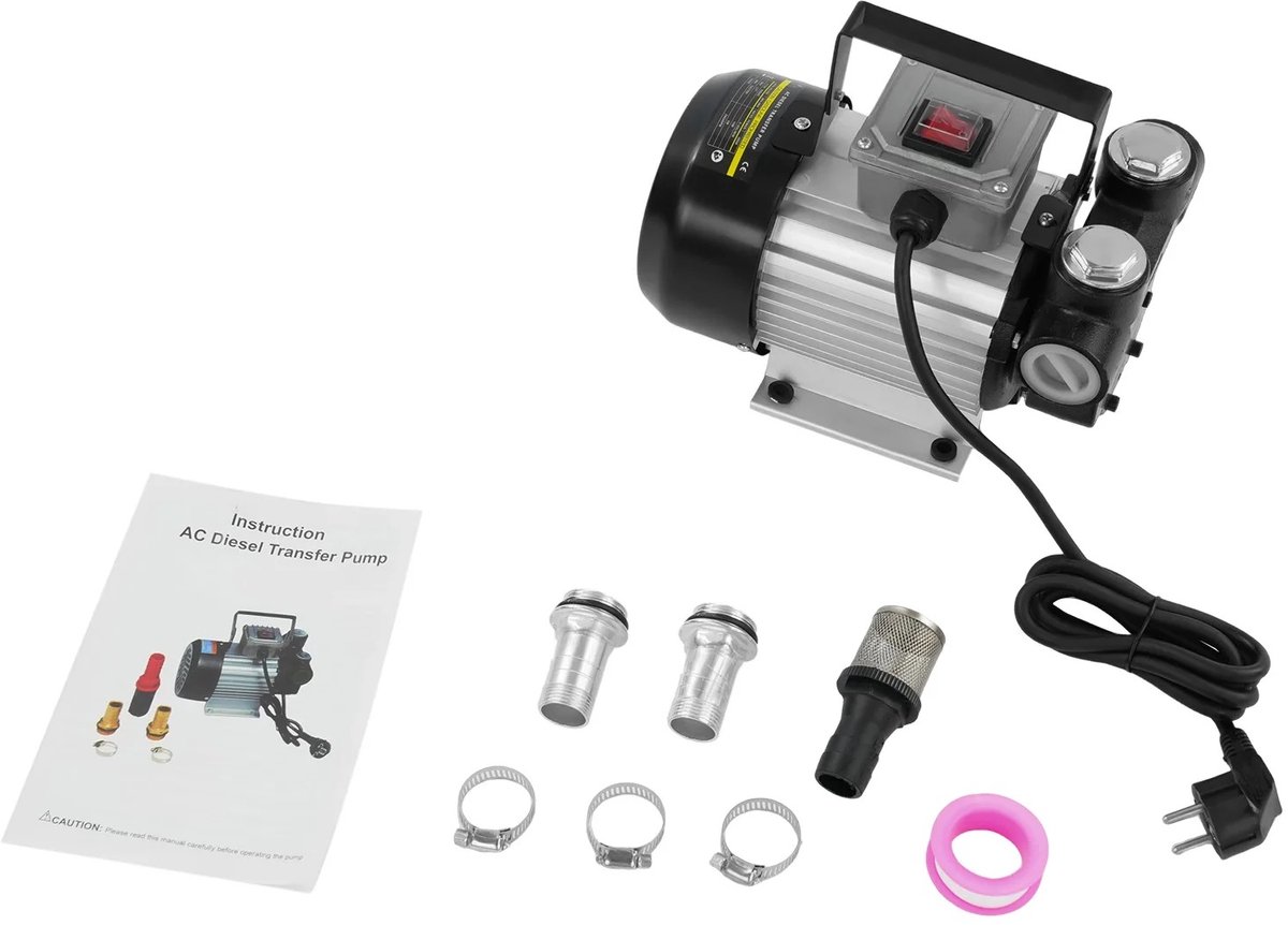 NordHaus Dieselpomp 60L/Min - Brandstofpomp - Transferpomp - Krachtige 550W Motor - 220V Elektrisch met Filter en 2800 RPM