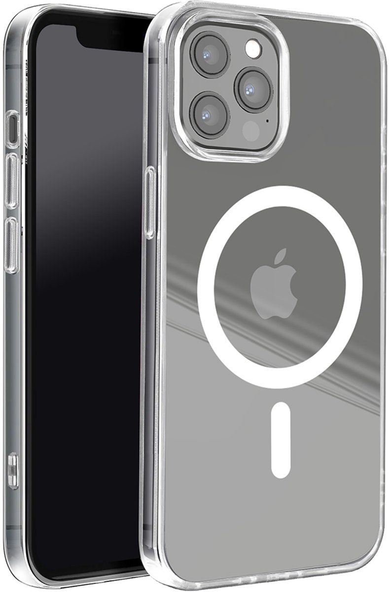 Rhinoshield, Hoesje Geschikt voor Apple iPhone 12 Pro Max MagSafe Schokabsorptie Anti-vergeling, Transparant