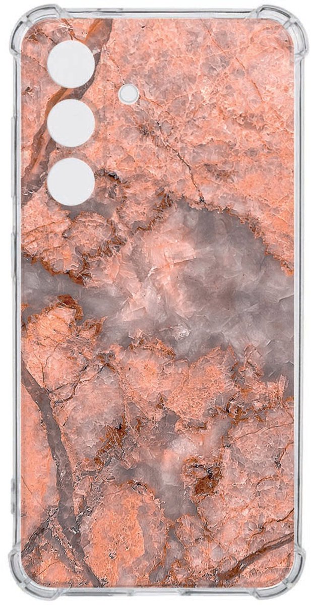 Softcase Samsung Galaxy S26 Plus Marmer Oranje Antishock