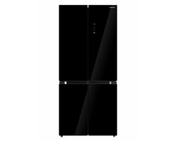 Heinner HSBS-M515MDINVHGBKE++ American Side-by-Side Koelkast 515 L – No Frost – Inverter – Super Freezing – InoxCool-technologie – Zwart Glas – 5 Jaar Garantie