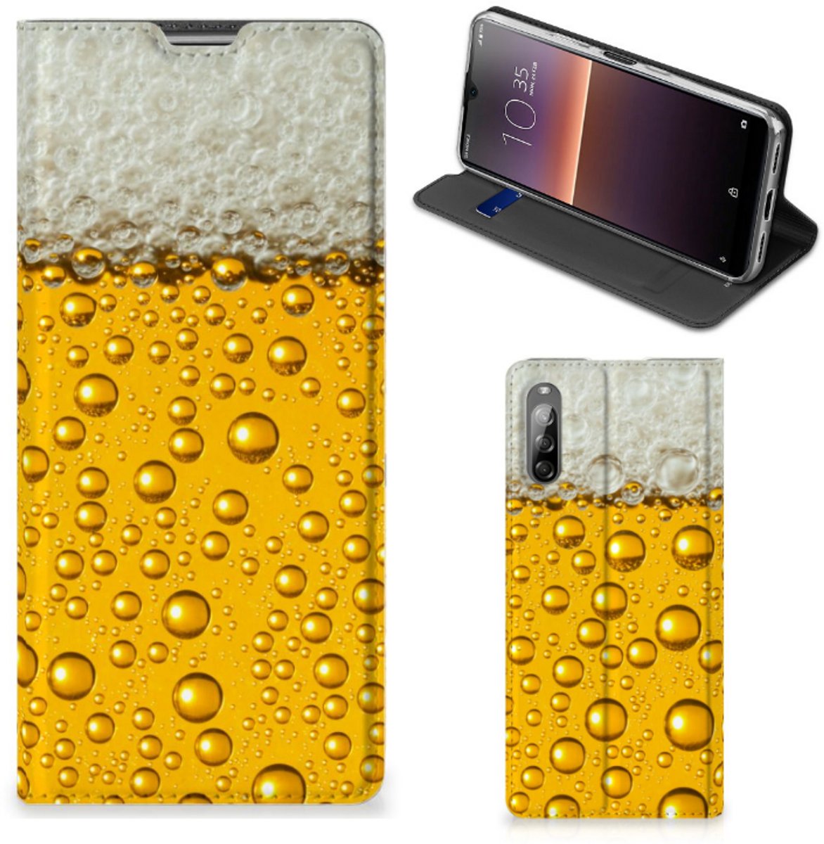Sony Xperia L4 Flip Style Cover Bier