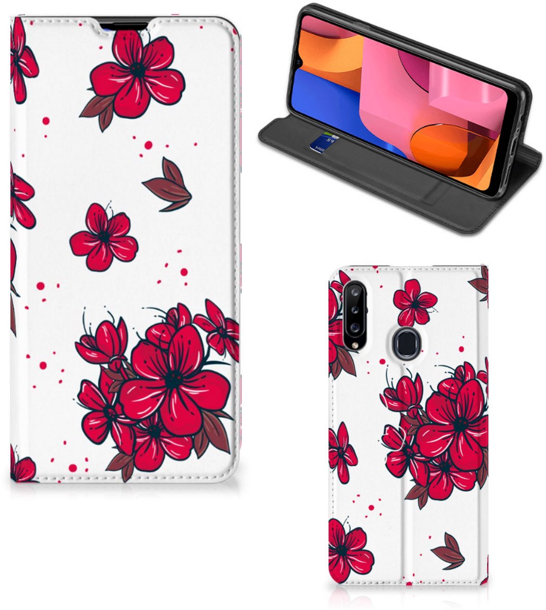 Samsung Galaxy A20s Smart Cover Blossom Red