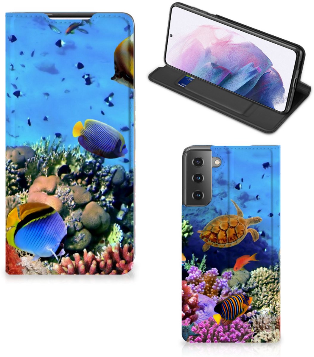 Book Case voor Samsung Galaxy S21 Plus Hoesje maken Vissen