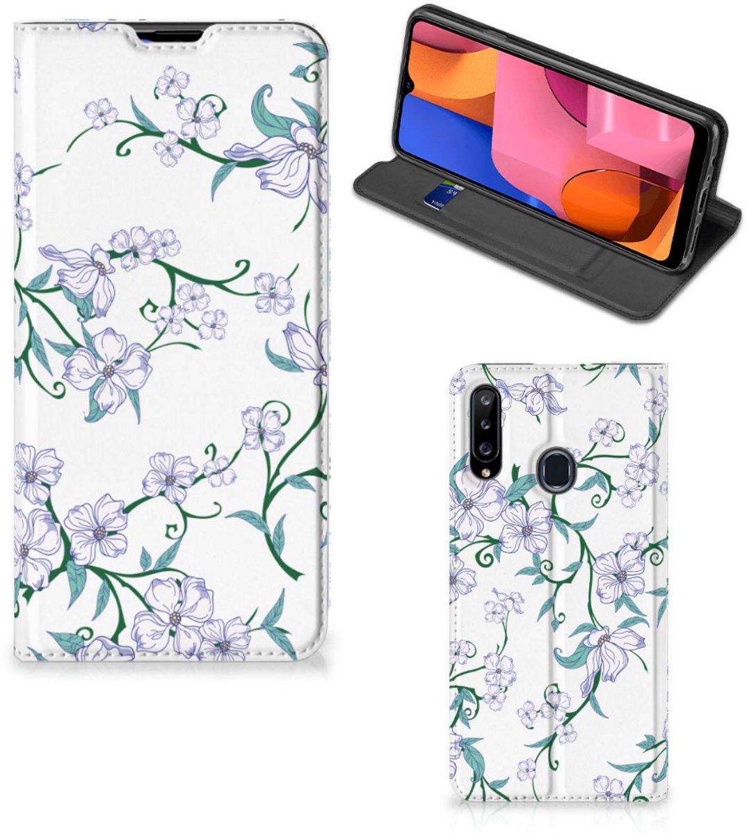 Samsung Galaxy A20s Uniek Smart Cover Blossom White