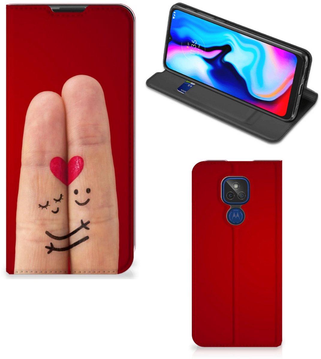 Motorola Moto G9 Play Hippe Standcase Liefde - Origineel Romantisch Cadeau