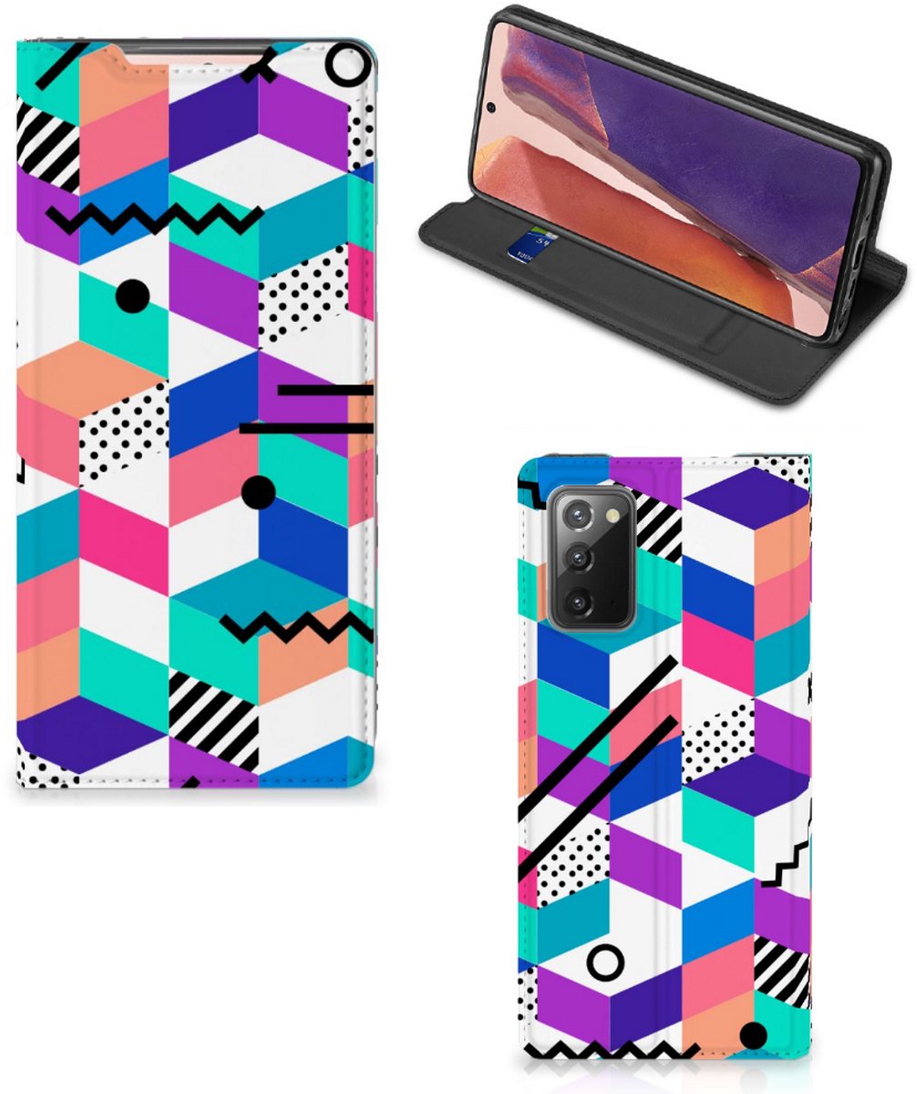 Samsung Galaxy Note20 Stand Case Blokken Kleurrijk