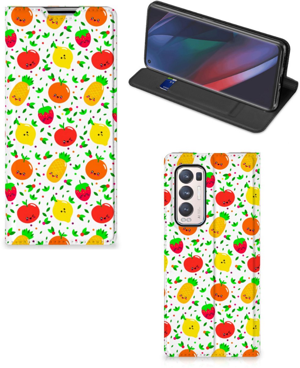 OPPO Find X3 Neo Flip Style Cover Fruits