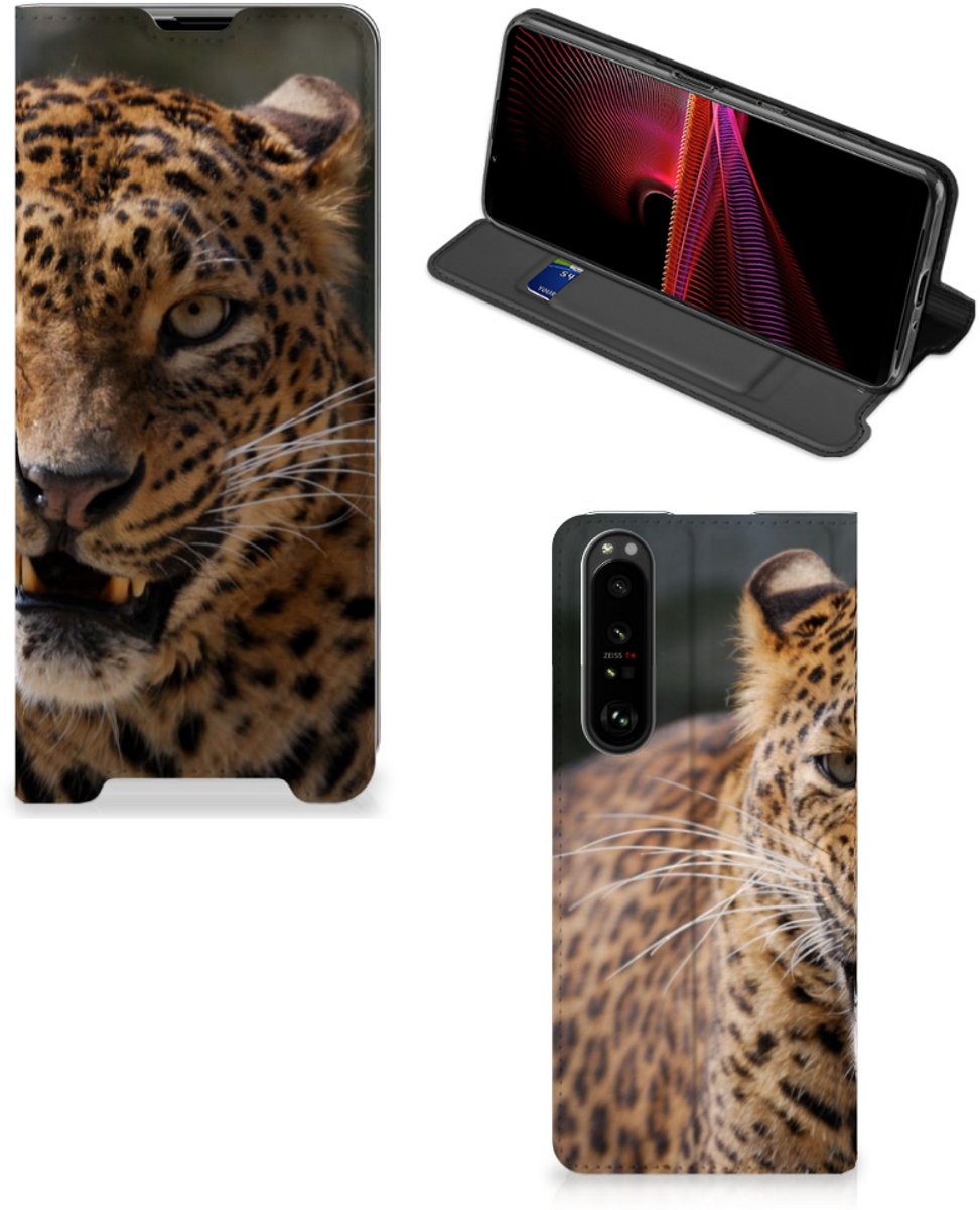 Book Case voor Sony Xperia 1 III Hoesje maken Luipaard