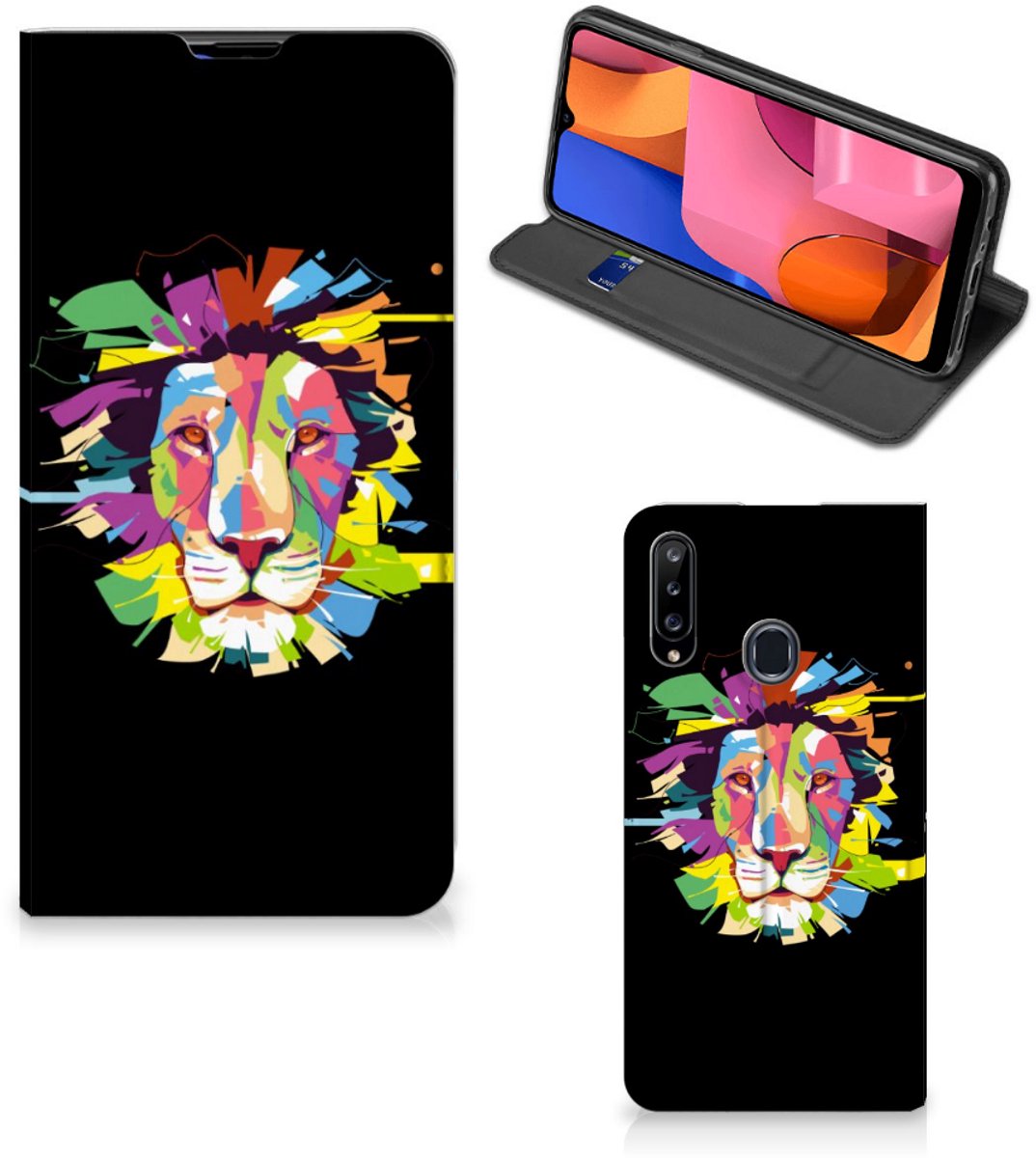 Samsung Galaxy A20s Magnet Case Lion Color
