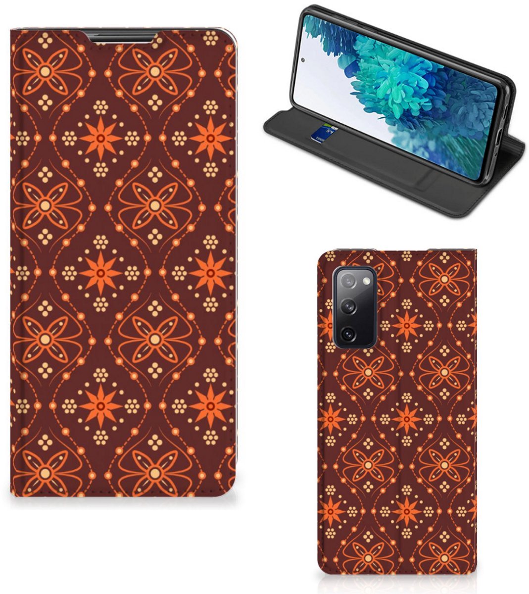 Samsung Galaxy S20 FE Hoesje met Magneet Batik Brown