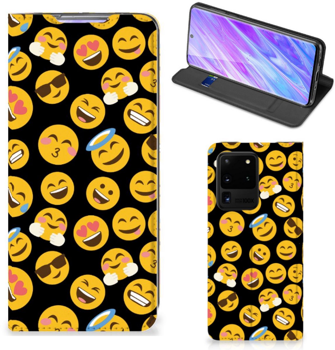 Samsung Galaxy S20 Ultra Hoesje met Magneet Emoji