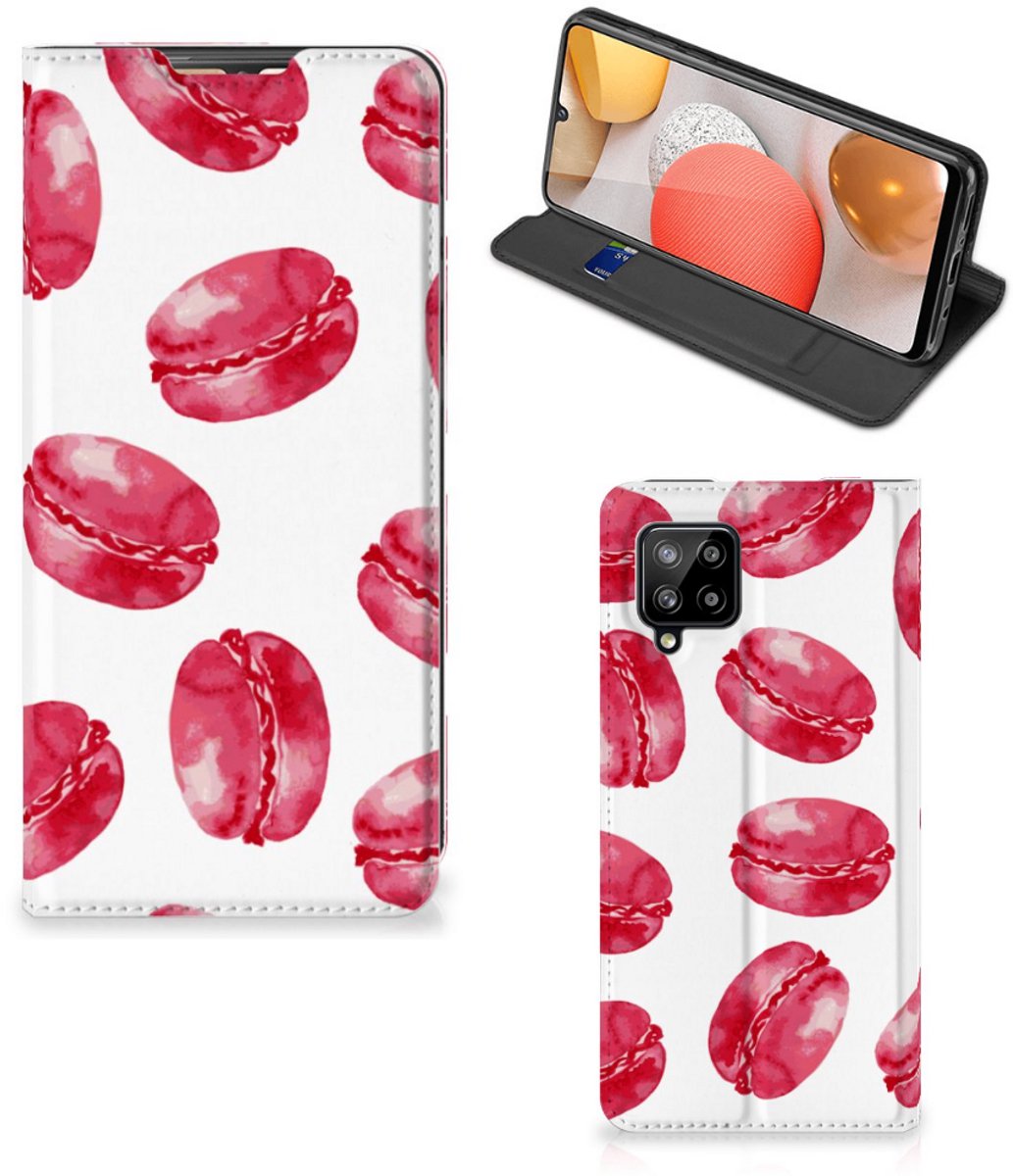 Samsung Galaxy A42 Flip Style Cover Pink Macarons