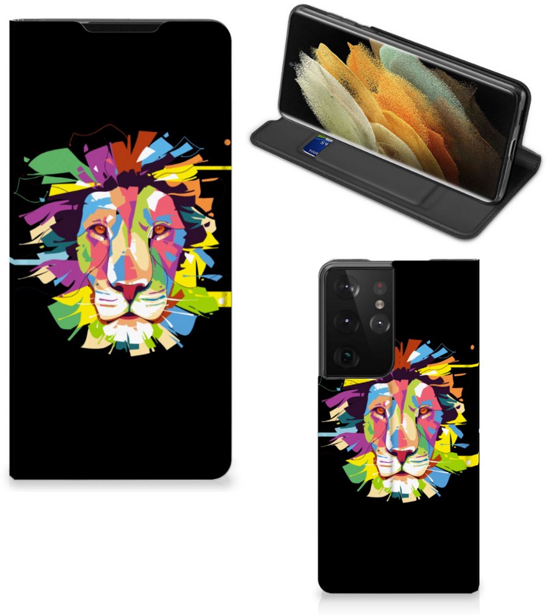 Samsung Galaxy S21 Ultra Magnet Case Lion Color