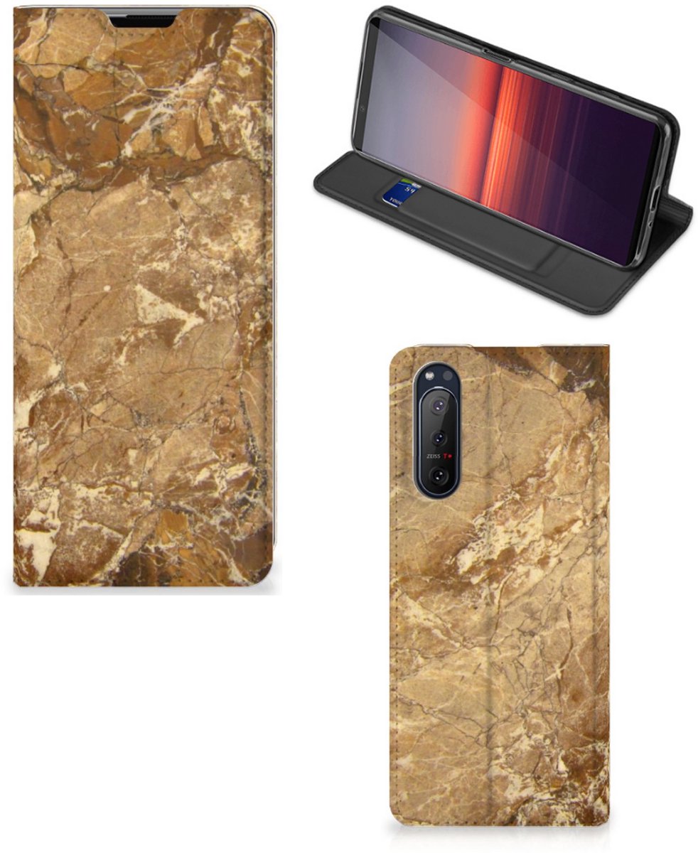 Sony Xperia 5 II Standcase Marmer Creme