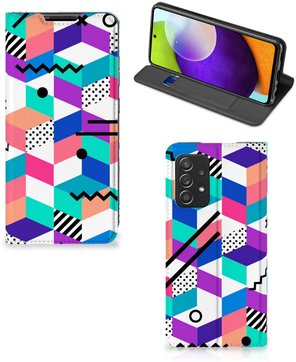 Samsung Galaxy A52 Stand Case Blokken Kleurrijk