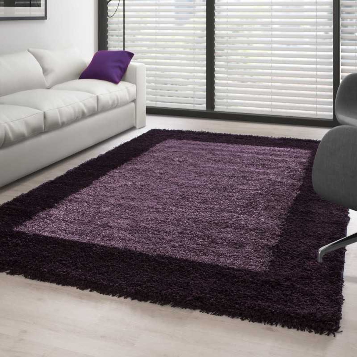 TapisTrend Harig tapijt Paars-donkerpaars 300x400 cm Hoogpolig vloerkleed, design