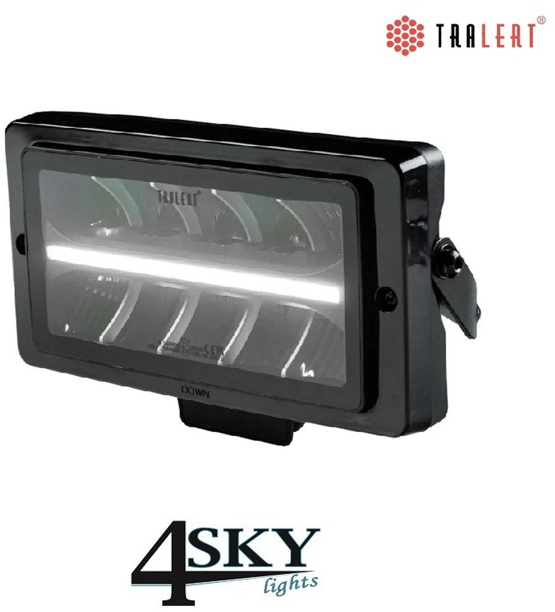 Tralert Atlas 220 blok verstraler dual colour IP69K 3 jaar garantie drukwaterdicht 6.000 lumen