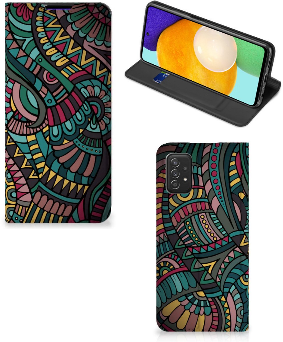 Samsung Galaxy A03s Hoesje met Magneet Aztec