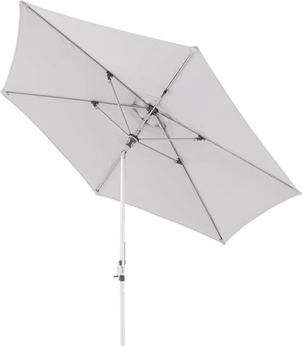 Luxe AluPro Neo Zeshoekige Parasol 305 cm - Kantelbaar & In Hoogte Verstelbaar - UV 80 Bescherming - Aluminium Frame
