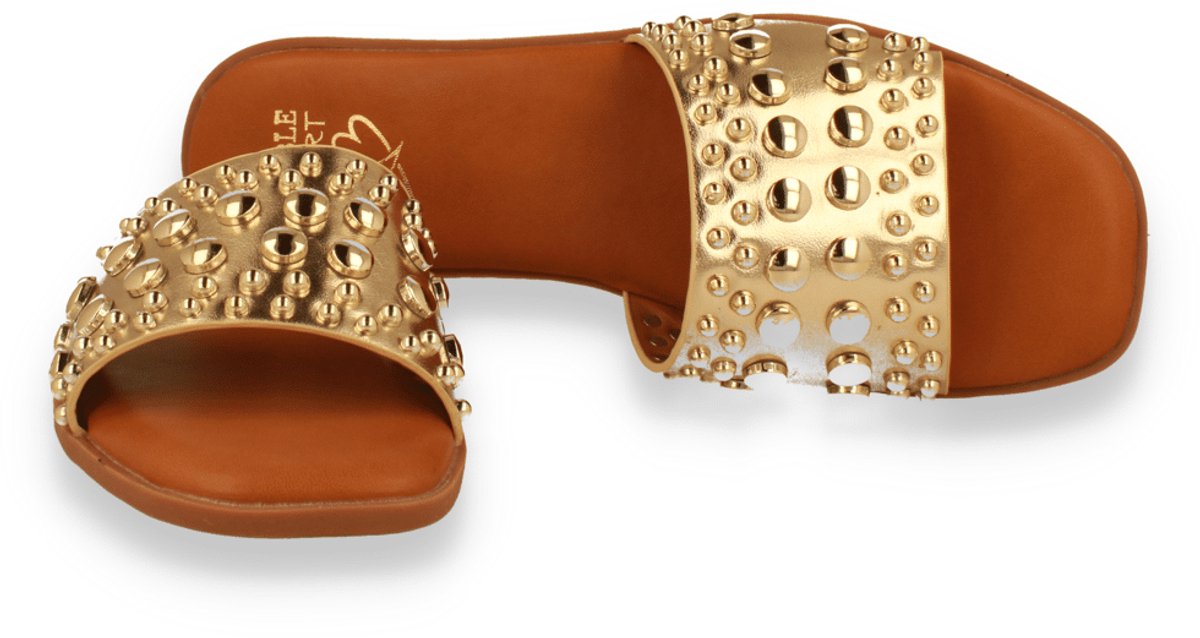 Double Heart Dames Slipper | Goud | Maat: 39