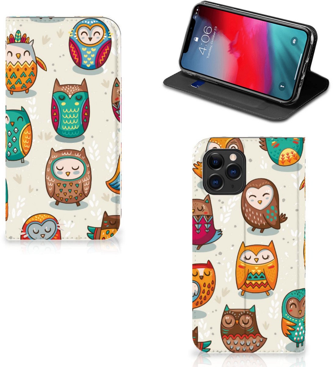 Apple iPhone 11 Pro Hoesje maken Vrolijke Uilen