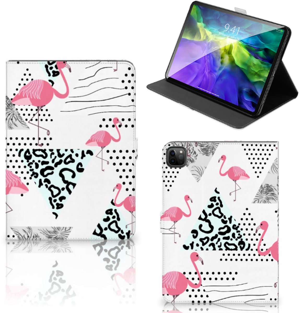 iPad Pro 11 2020/2021/2022 Flip Case Flamingo Triangle