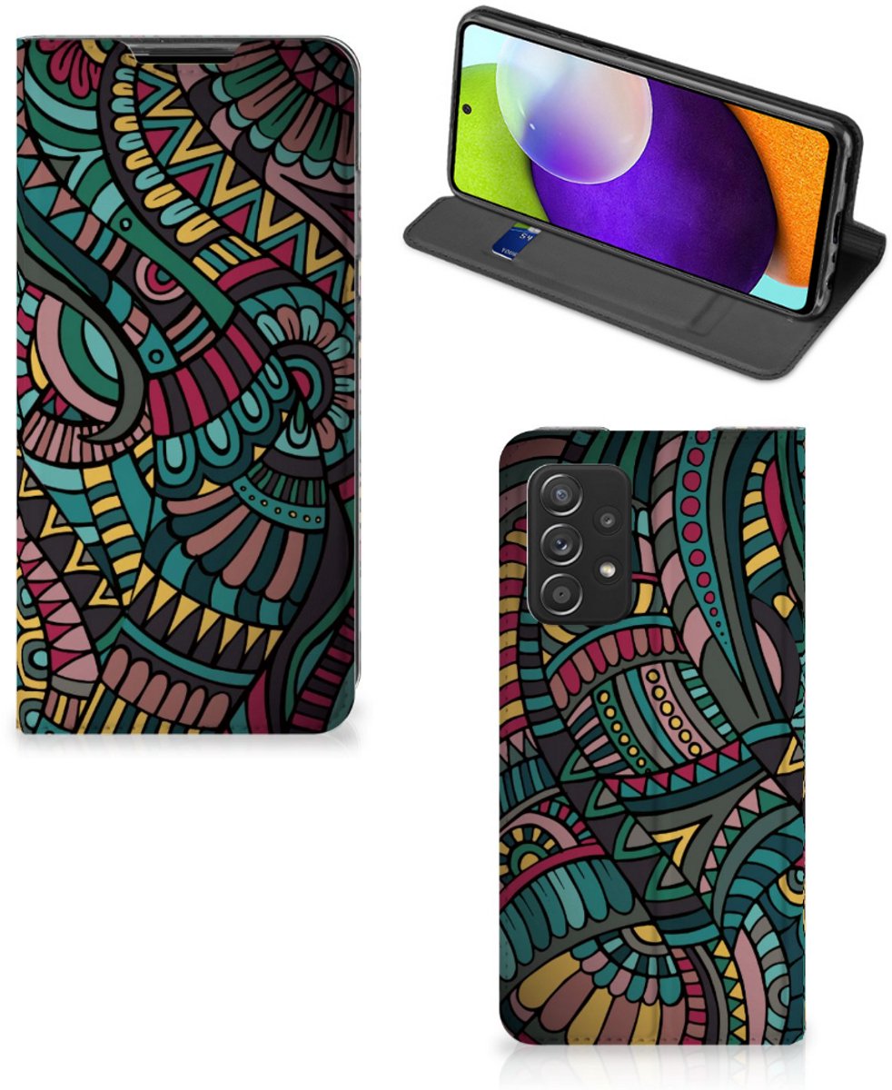 Samsung Galaxy A52 Hoesje met Magneet Aztec