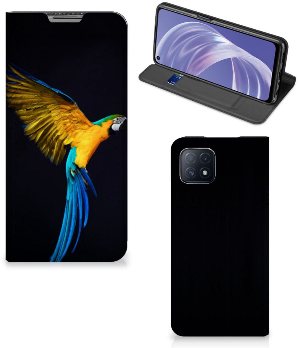 OPPO A73 5G Hoesje maken Papegaai