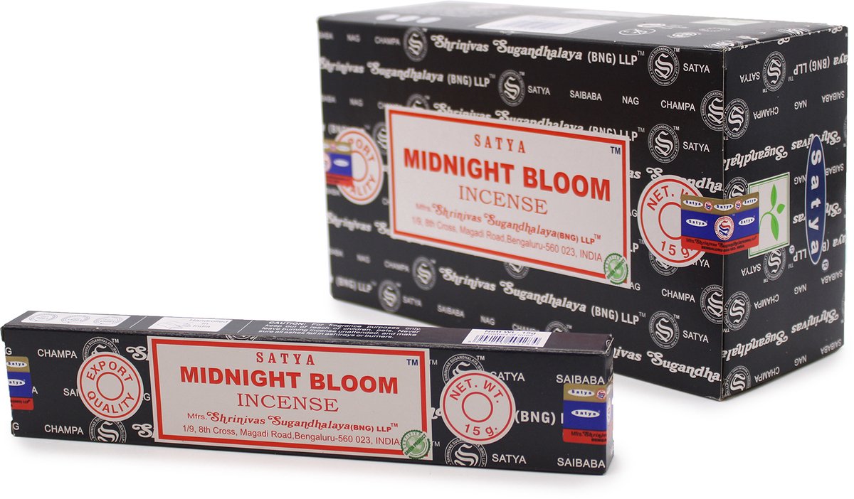 Ancient Wisdom Satya - midnight bloom - wierook - doos 12 pakjes