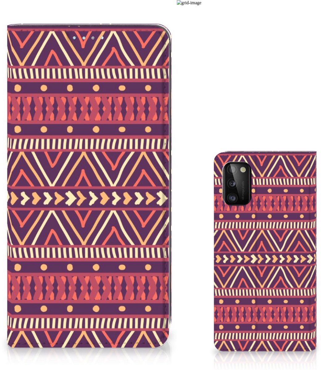 Samsung Galaxy A41 Hoesje met Magneet Aztec Paars