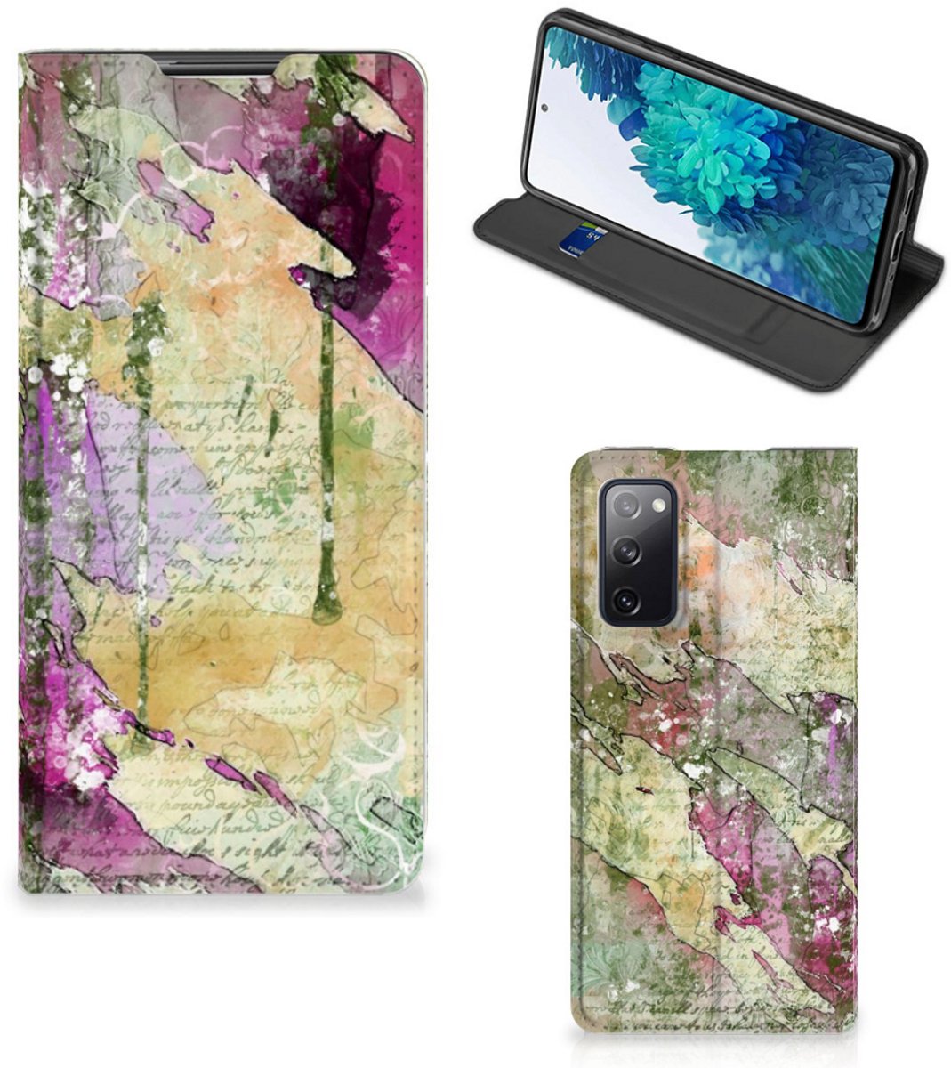 Bookcase Samsung Galaxy S20 FE Letter Painting