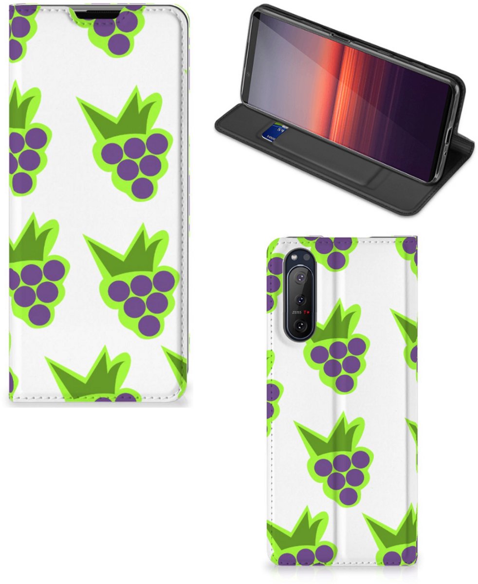 Sony Xperia 5 II Flip Style Cover Druiven