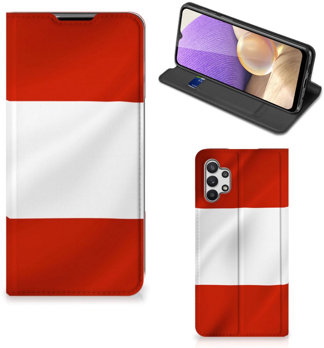 Standcase Hoesje voor Samsung Galaxy A32 5G Standcase Oostenrijk