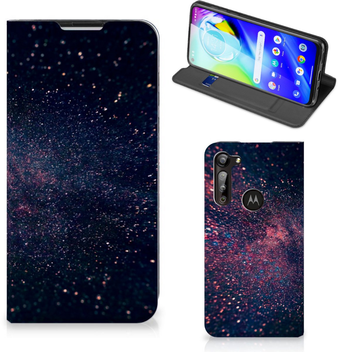 Standcase Hoesje voor Motorola Moto G8 Power Stand Case Stars