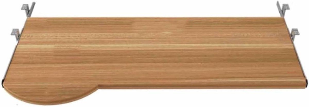 Houten toetsenbordlade - Bureauverlenging Lade onder bureau - Ergonomisch werken - Push-Pull ontwerp - 60/70 x 26 cm - Teak/Wit/Walnoot/Zwart