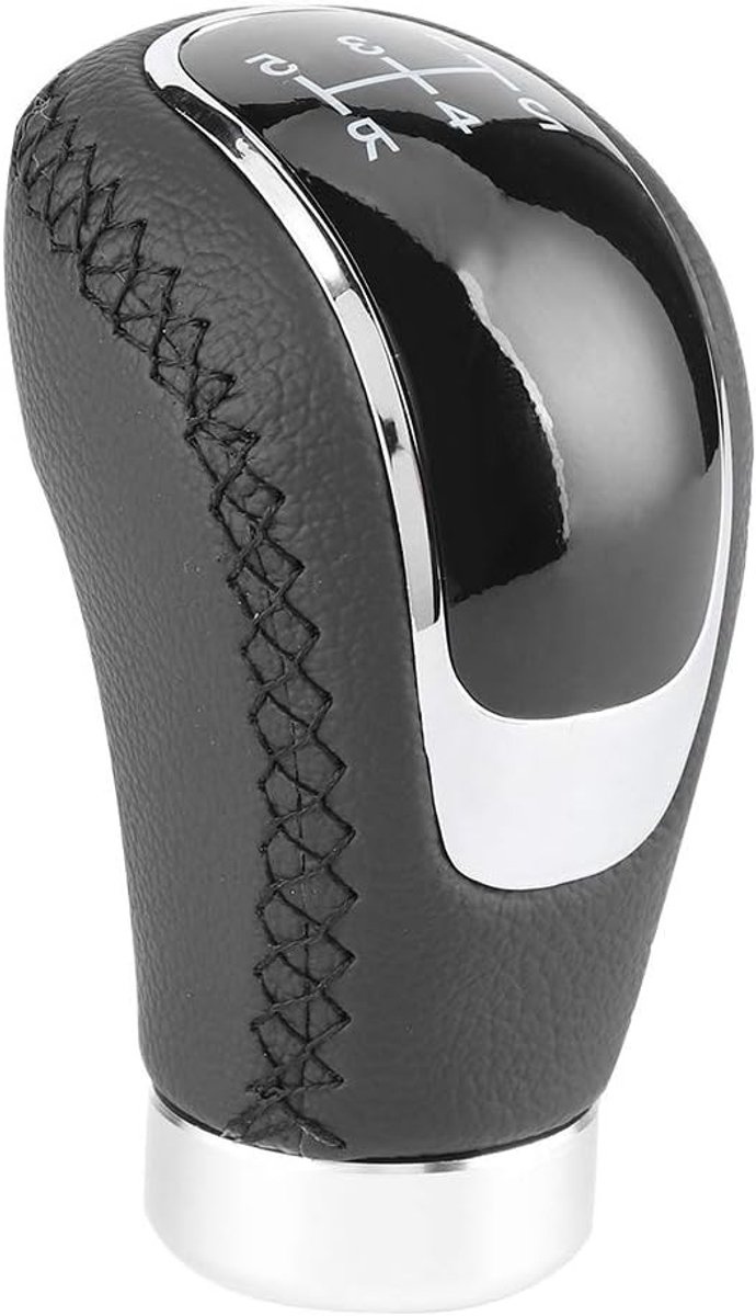 Zwarte Lederen Versnellingspook Knop voor Auto, Handgreep voor Versnellingspook, Stijlvolle Auto Accessoire