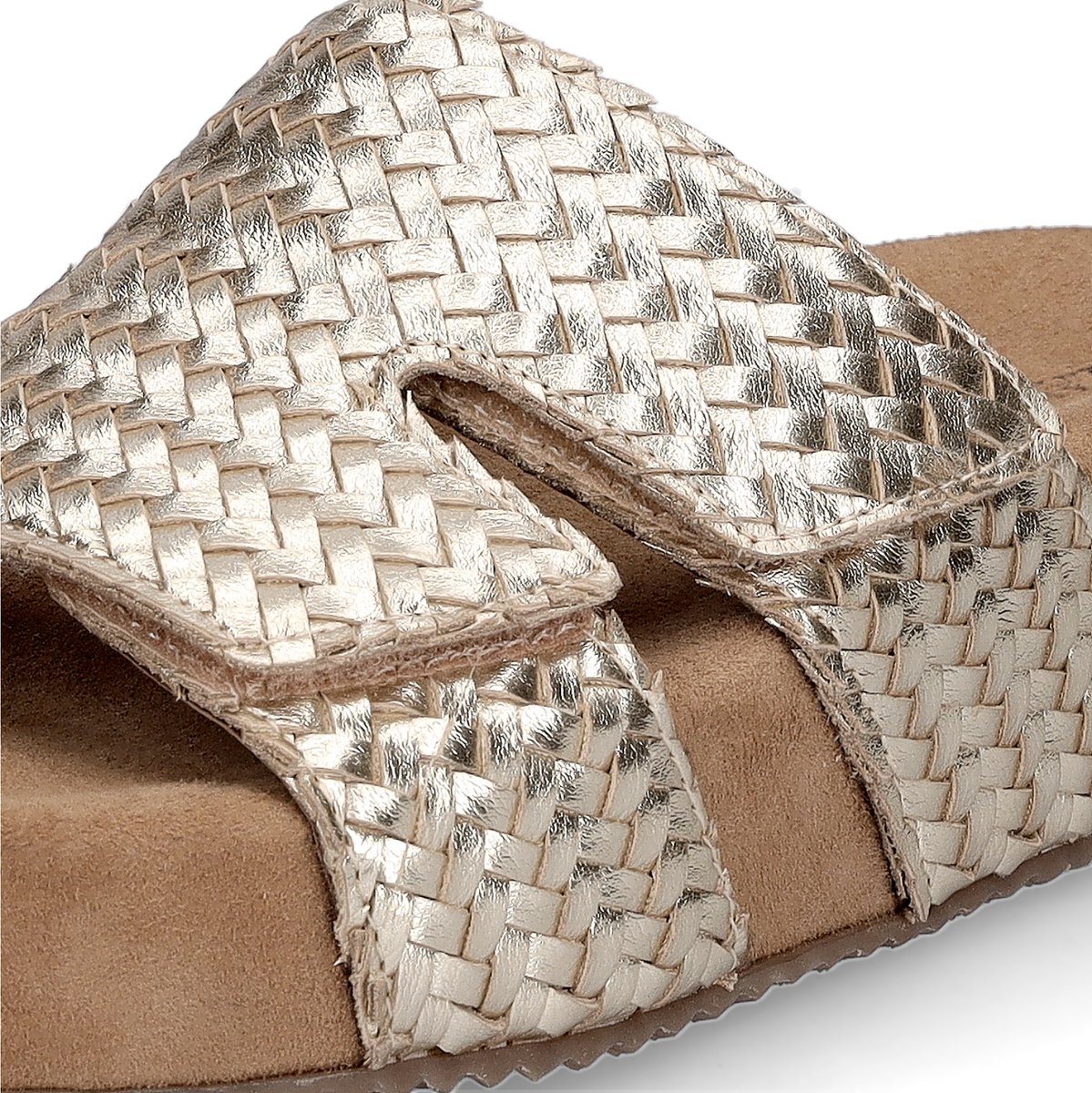 Lazamani - Mille Dames Slippers Leer Gold - Maat 42