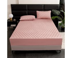 Gewatteerd Hoeslaken - Matrasbeschermer Topper - Comfortabel Slapen - Rondom Elastiek - 200x220 cm - Hhc-20