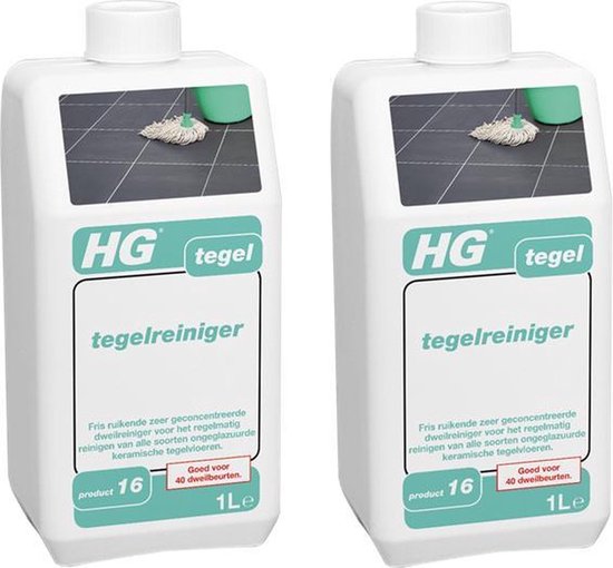 HG tegelreiniger Zeer geconcentreerde, fris ruikende dweilreiniger - 2 Stuks !