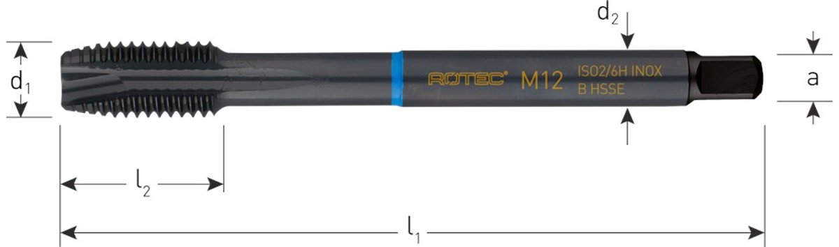 HSSE INOX M.Tap DIN 376-B M24 VAP - 3312400