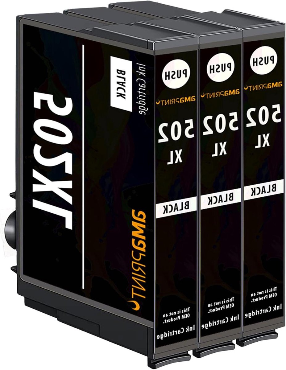 Printer inkt - Inktcartridges - Thuis printen - Hoge capaciteit - 3 stuks - Zwart