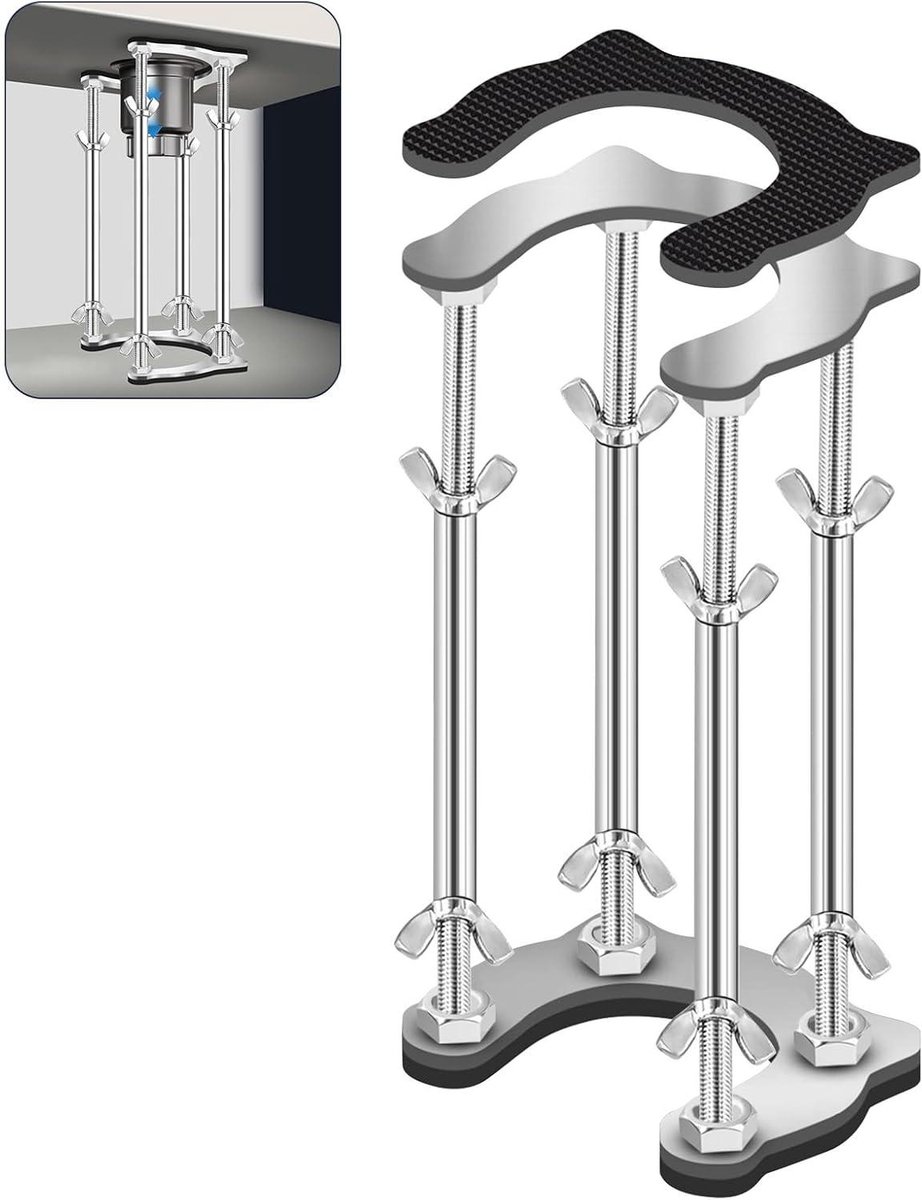 Gootsteen Beugel - Ondersteuning Onderbouw - Keuken Reparatie - Verstelbaar Ontwerp - 46-76 cm - Zilver