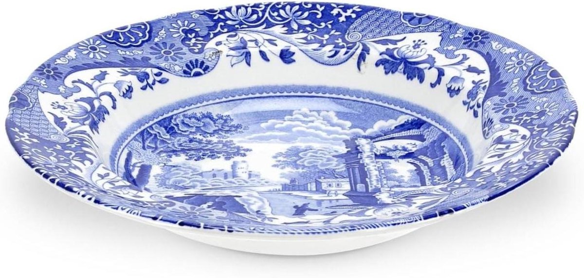 Soepbord - Diep bord - Maaltijd serveren - Vaatwasserbestendig - 23 cm diameter - Blauw