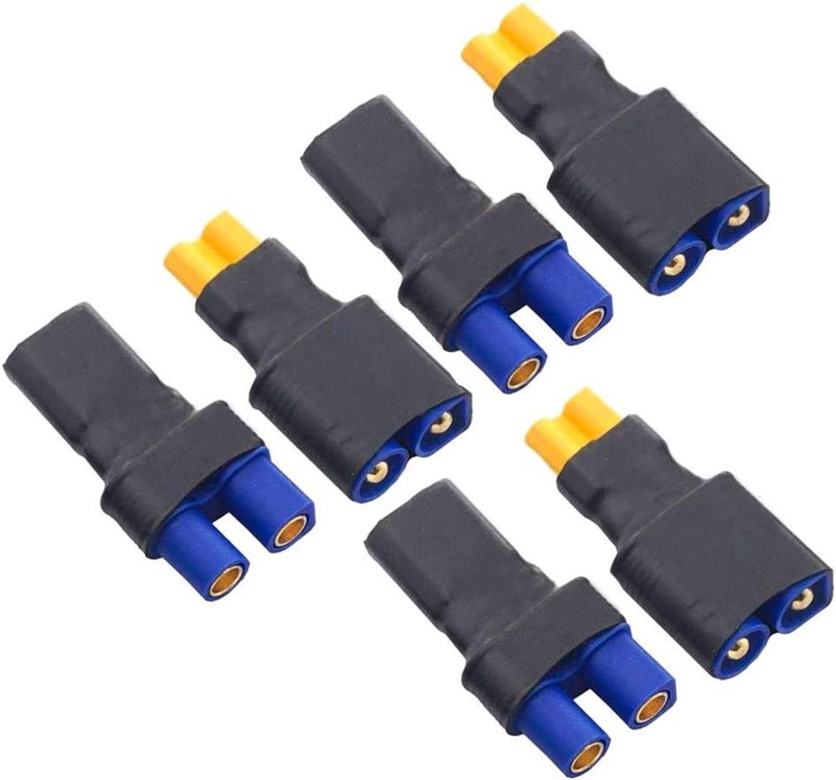 Adapter XT30 naar EC3 - Draadloze Connector - RC Speelgoed - Geen Soldeerwerk - 3 Paren - Zwart