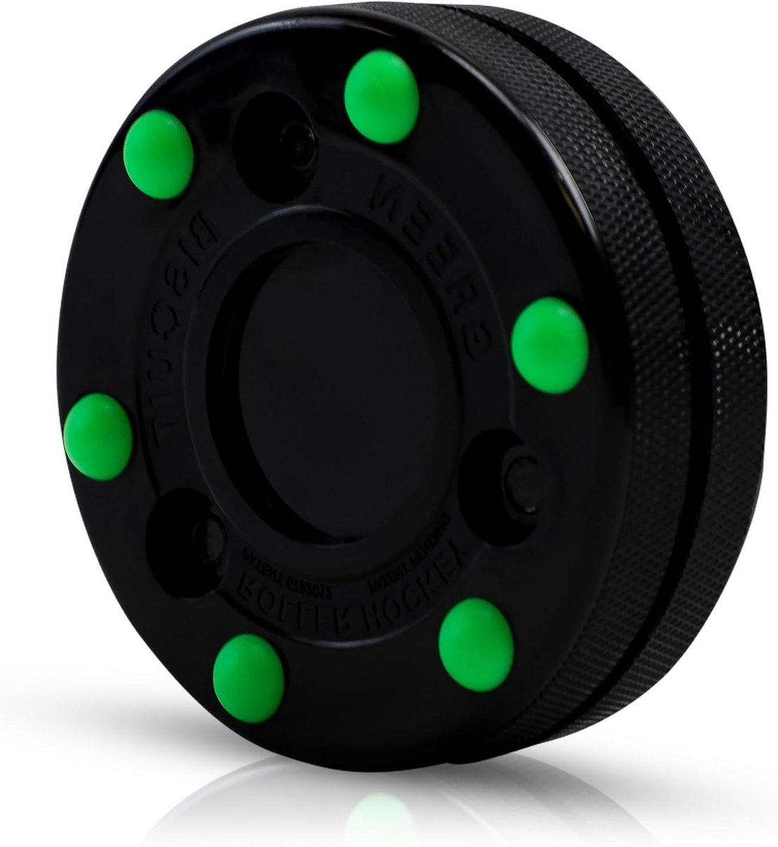 Roller Hockey Puck - Oefenpuck Speelpuck - Sportveld Training - Twee-delig Ontwerp - Standaard Gewicht - Groen