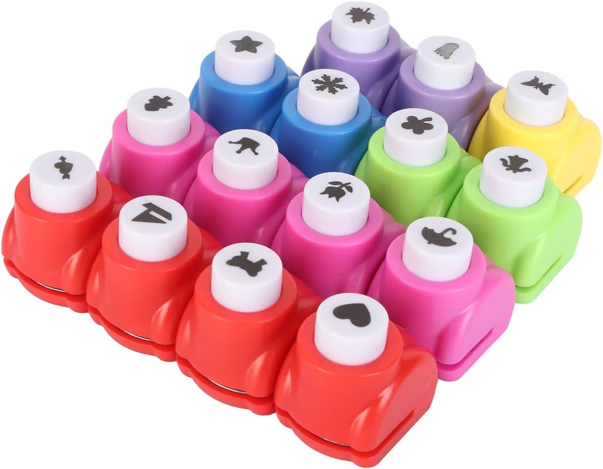 15-delige Vormpunch Set voor Papier en Knutselen, Creatieve Gereedschappen voor Kaarten en Scrapbooking