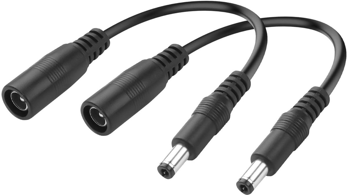 Adapter Kabel - Verlengkabel - Apparaten Laden - Zuiver Koper - 15 cm - Zwart