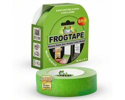 FrogTape Multi-Surface - Fijncrêpe schilderstape / Afplaktape - 36 mm x 55 m met PaintBlock technologie voor extra scherpe verfranden - Universeel gebruik op diverse ondergronden binnen en buiten - Schoon te verwijderen en voor watergedragen verf