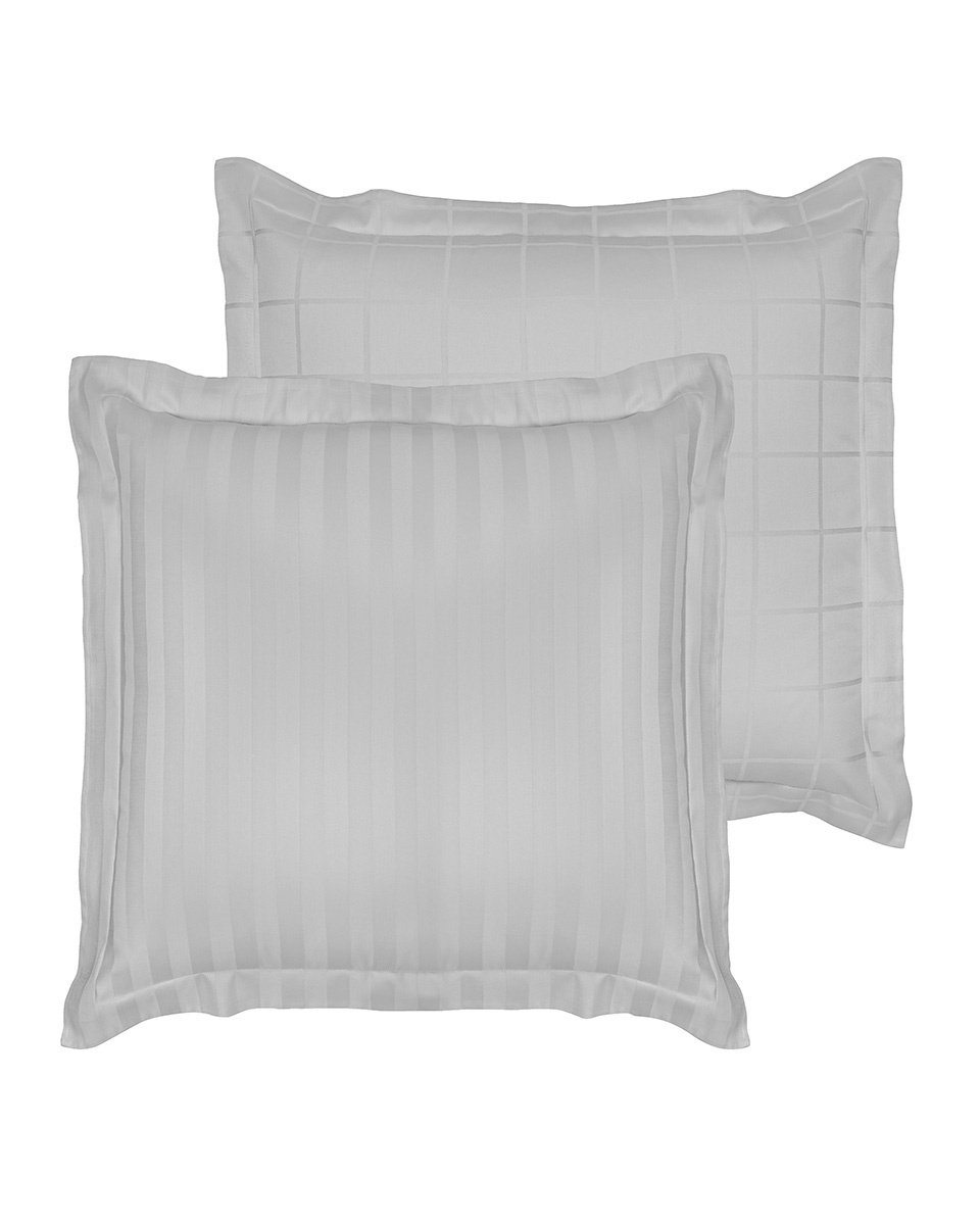 De Witte Lietaer Kussensloop Zygo Silver - 50 x 70 cm - Grijs - Katoen Satijn